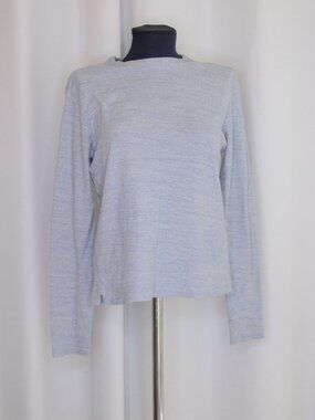 Homecore Cotton Linen Slub Knit Crewneck Long Sleeve Shirt Sz S